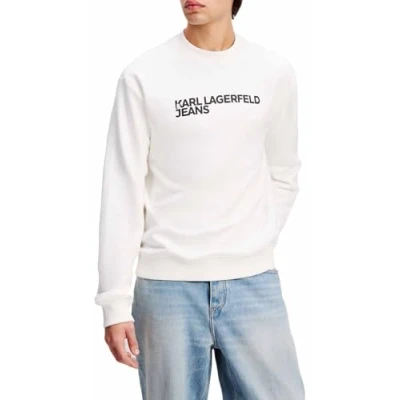 Abbildung von KARL LAGERFELD JEANS, Herren, Regular Essential Logo Sweat, Weiss, Xtra Smal