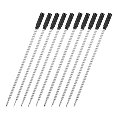 Abbildung von MengRan Kugelschreiberminen für Drehstifte, 11,6 cm, mittlere Spitze, kompatibel mit Cross Pen Nachfüllminen (8513), 10 Stück, schwarze Tinte