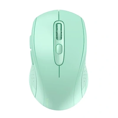 Abbildung von TECKNET Maus Kabellos, Bluetooth (Tri Mode: BT 5.0/3.0+2.4GHz) Funkmaus mit USB Empfänger, Ergonomische Tragbare für Laptop PC Computer, Mac OS, Android, Windows, Grün
