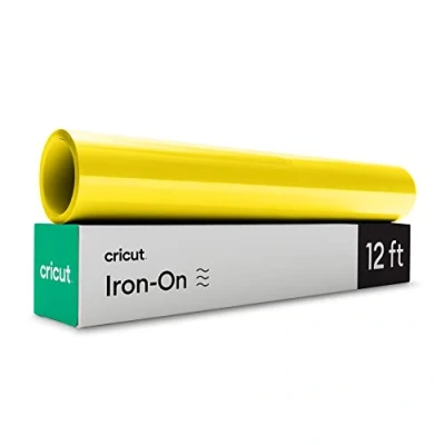 Abbildung von Cricut Iron On Folie Plotterfolie Textil Neon Gelb 3.6m (12ft) Wärmeübertragungs Vinylrolle (HTV) Mit allen Maschinen kompatibel