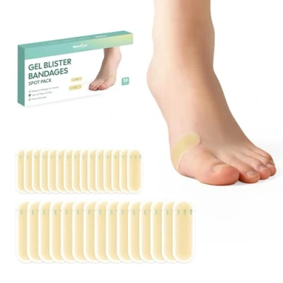 Abbildung von 30 Pcs Blasenpflaster ferse Welnove Blister Cushions Bandages for Heel, Toe &amp; Foot Pads Prevention Recovery Water Resistant Spot Pack