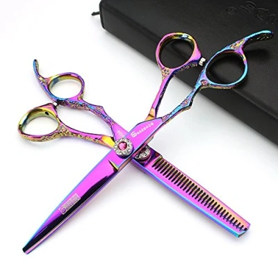 Abbildung von 6 Zoll japanische professionelle Friseur linke Hand Haarschere