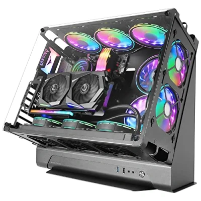 Abbildung von MarsGaming MCB Schwarz, PC Gaming ATX XL Gehäuse, Custom Premium Edition, Modularer Zweikammer Aufbau