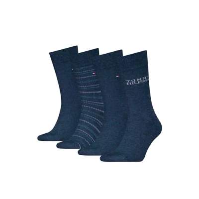 Abbildung von Tommy Hilfiger MEN SOCK Giftbox 4 PACK Socken, Herren, Größe: 43 46, Dark blue