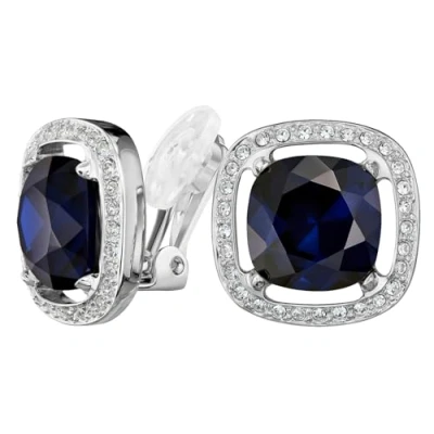 Abbildung von Traveller Ohrclip Kristalle blau platinert quadratisch 157621