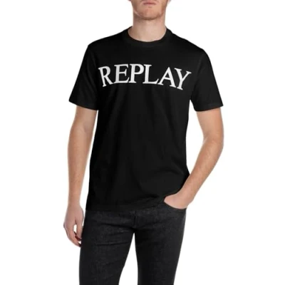 Abbildung von Replay Tshirt basic, Herren, Größe: Large, Black