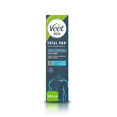 Abbildung von Veet Men Enthaarungscreme für Herren, Brust und Körper, empfindliche Haut, dermatologisch getestet, 200 ml