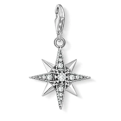 Abbildung von Thomas Sabo Damen Charm Anhänger Royalty Stern 925 Sterling Silber 1756 643 14