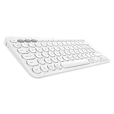 Abbildung von Logitech K380 Kabellose Bluetooth Tastatur, Multi Device &amp; Easy Switch Feature, Windows und Apple Shortcuts, PC/Mac/Tablet/Handy/Apple iOS+TV, UK QWERTY Layout Weiß