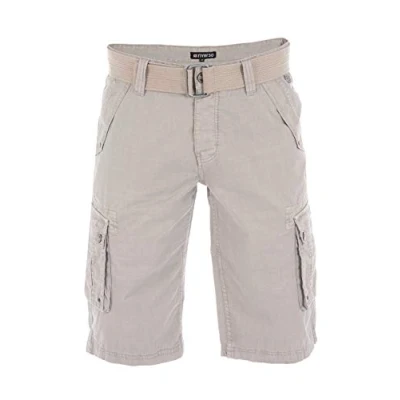 Abbildung von riverso Kurze Hosen Herren Cargo Shorts mit Gürtel Regular Fit RIVAnton Cargoshorts Sommer 100% Baumwolle, Größe:W 44, Farbe:Light Beige