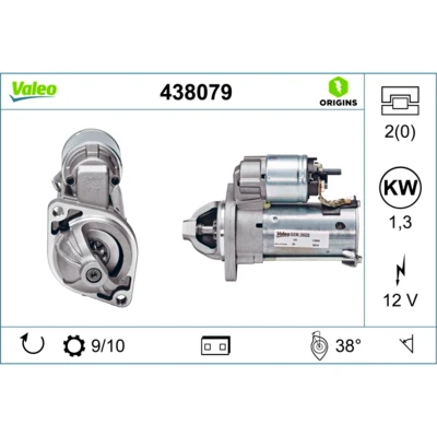 Abbildung von VALEO NEW ORIGINAL PART 438079 Anlasser 12 1,3 9 MERCEDES BENZ: A Class