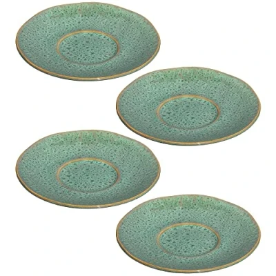 Abbildung von LEONARDO HOME 018593 MATERA Keramikuntertasse 15 cm grün 4er Set, Keramik