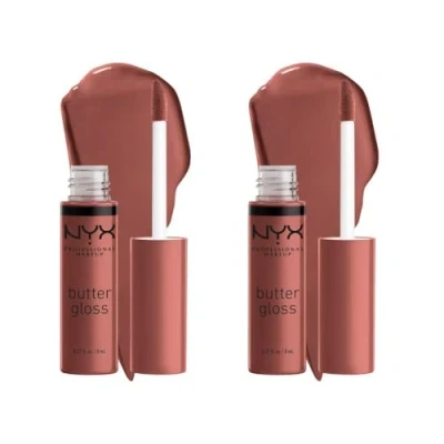 Abbildung von NYX Professional Makeup Lipgloss Doppelpack, Mit glänzendem Finish und nicht klebriger Formel, 2 x Nr.16 Praline