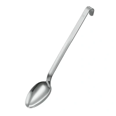 Abbildung von Rösle Gießlöffel, Hochwertiger Küchenlöffel mit Hakengriff zum Übergießen von Speisen, Edelstahl 18/10, Spülmaschinengeeignet, 31,5 cm