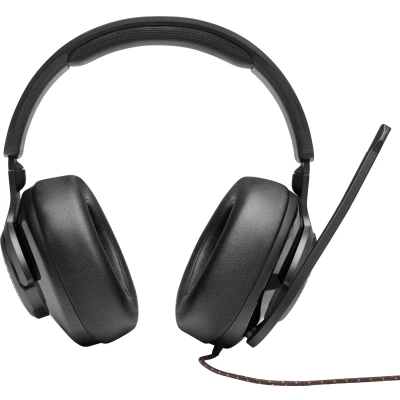 Abbildung von JBL Quantum 300 Over Ear Gaming Headset Wired 3,5 mm Klinke und USB Audio Adapter Mit hochklappbarem Boom Mic QuantumSurround Sound Schwarz