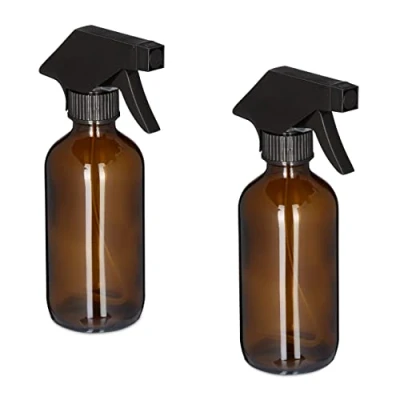 Abbildung von Relaxdays Sprühflasche Glas, 18 x 9.5 6 cm, Braun