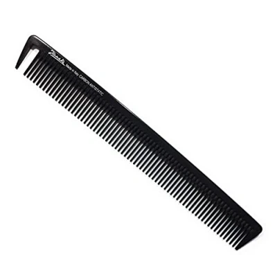 Abbildung von Jäneke Haarschneidekamm 55812 Carbon Kamm 22 cm (antistatisch) Haarkamm durchgehend weite Zahnung + mit Abteilzahn (812)