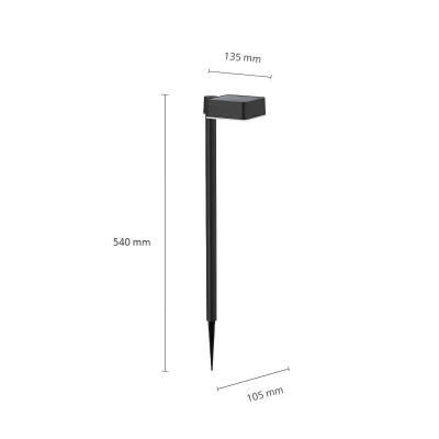 Abbildung von Philips LED Solar Erdspießleuchte Vynce, Kopf 10,5 x cm