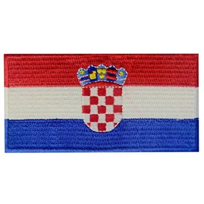 Abbildung von Kroatien Flagge Bestickter kroatisch Aufnäher zum Aufbügeln/Annähen