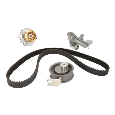 Abbildung von HEPU PK05476 Wasserpumpe + Zahnriemensatz mit Spanndämpfer, Spannrolle 150 VOLKSWAGEN: Golf 4, 4 Variant, Sharan I, SKODA: Octavia 1 Combi