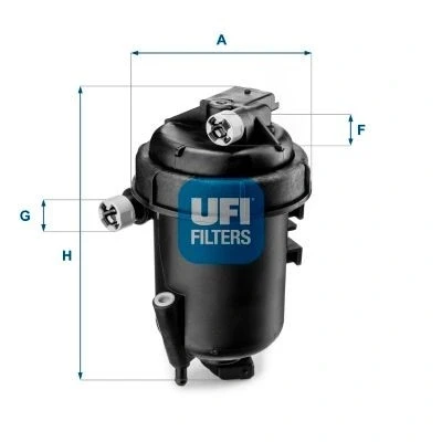 Abbildung von UFI 55.144.00 Kraftstofffilter Filtereinsatz 10 FIAT: Sedici
