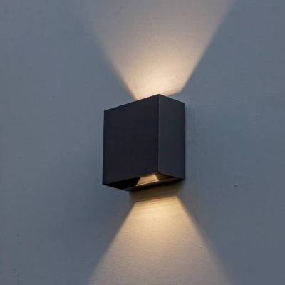 Abbildung von LUTEC LED Außen Wandleuchte »GEMINI BEAMS«, Leuchtmittel Modul fest integriert, Lichtstrahl verstellbar