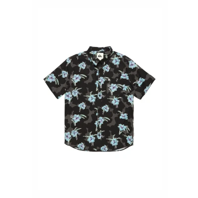 Abbildung von Quiksilver Apero MIT Kurzen ÄRMELN Hemd, Herren, Größe: XS, Black