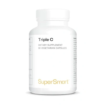 Abbildung von Triple C Hilft körperliche und geistige Müdigkeit zu reduzieren Drei synergistische Formen von Vitamin Ascorbinsäure, Calciumascorbat Ascorbinsäurepalmitat Vegan Supersmart