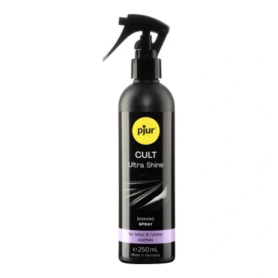 Abbildung von pjur CULT Ultra Shine Latex Pflege für intensiven Glanzeffekt ohne Nachpolieren auch Gummi (250ml)