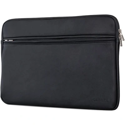 Abbildung von CASEZA Boston MacBook Air 13 &amp; Pro Kunstleder Hülle Schwarz Edle PU Leder Tasche Sleeve für Zoll Laptop/Notebook Laptoptasche passt auch das Microsoft Surface Book Weich gepolstert