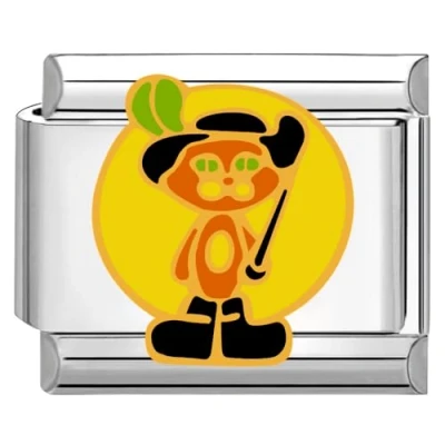 Abbildung von Quiges 9mm Italian Style Charm Modul Edelstahl Katze für Italienische Armbänder