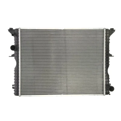 Abbildung von VALEO 701545 Kühler, Motorkühlung Aluminium 438 552 42 ohne Kühlmittelregler Kühlrippen gelötet