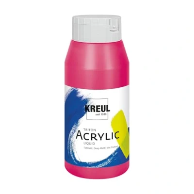 Abbildung von KREUL 17040 Solo Goya Triton Acrylfarbe magenta, 750 ml Flasche, schnell und matt trocknend, Farbe auf Wasserbasis, in Studioqualität, vielseitig einsetzbar, gut deckend ergiebig