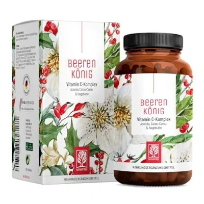 Abbildung von Vitamin C Komplex 180 Kapseln natürliches hochdosiert aus Acerola, Hagebutte &amp; Camu Natürlich, pflanzlich, vegan und ohne Zusätze 6 Monatsvorrat