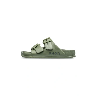 Abbildung von Roxy Kattie Pantolette flach, Damen, Größe: 41, Oil green Textil