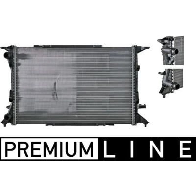 Abbildung von MAHLE ORIGINAL CR 1060 000P Kühler, Motorkühlung 720 480 26 Kühlrippen mechanisch gefügt AUDI: A4 B8 Avant, Q3, Q5 kfzteile, mister auto, atp