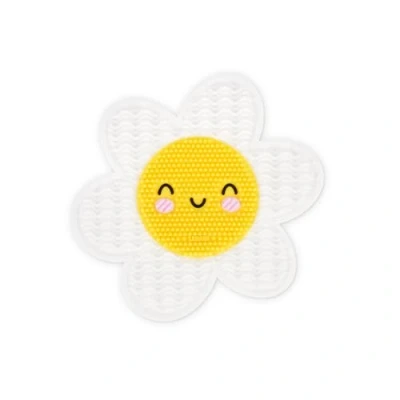 Abbildung von Legami Reinigungsmatte für Make up Pinsel Brush it Off! Pad zum Reinigen von Pinseln, Silikon Kosmetika mit Saugnapf, Daisy
