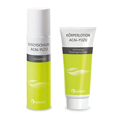 Abbildung von Spitzner Lbensfreude Duschschaum (150 ml) und Körperlotion (200 Vitalisierender Wellness Schaumdusche Pflegelotion für normale Haut, sanft reinigend, hautverträglich vegan