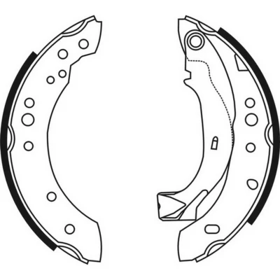 Abbildung von KRAFT 6026050 Bremsbacken Hinterachse 203,2 38,0 mit Hebel CITROËN: C3 II, I Hatchback, C2 PEUGEOT: 1007 Hatchback
