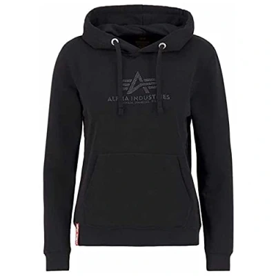 Abbildung von Alpha Industries Damen New Basic Hoody G Kapuzenpullover, Black/Black, XS