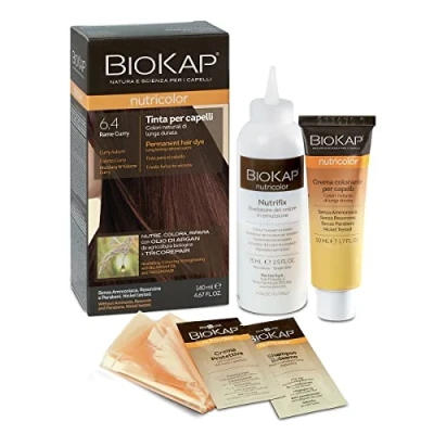 Abbildung von BIOKAP Nutricolor 6.4 Kupfer Curry Haarfarbe ohne Ammoniak, macht das Haar weich und glänzend, mit natürlichen Farben, 140 ml