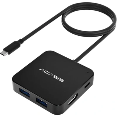 Abbildung von USB C Hub, Docking Station mit 4K HDMI, Power Delivery 100 W 3 A 3.0 Port 1 Type Splitter Adapter für MacBook, Mac Mini, Surface Pro, XPS, Laptop und Geräte(2ft)