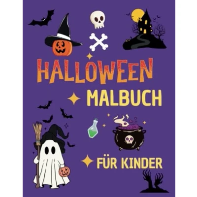 Abbildung von Halloween Malbuch für Kinder ab 3 Jahren: Lustiges, liebevoll gestaltetes