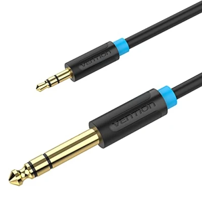 Abbildung von VENTION 3.5mm Klinke auf 6,35mm Stereo Klinkenkabel, 6,35 mm 1/4&quot; 3,5 1/8&quot; Aux Adapter Stecker für Laptop, Lautsprecher, Verstärker, Bass, Mischpult 5m