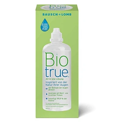 Abbildung von Bausch + Lomb Kontaktlinsenreiniger Biotrue, verträgliche Kontaktlinsenpflege für Silikon Hydrogel Linsen, 1 x 300 ml