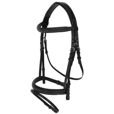 Abbildung von Kerbl Trense Classic Leder Schwarz Full