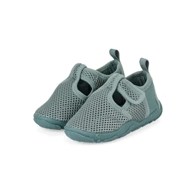 Abbildung von Sterntaler Badeschuh Mesh mit Klettverschluss aus Unisex Kinder Aquaschuhe unifarben Kinderschuhe rutschfester Sohle für Badespaß mattgrün, 29/30