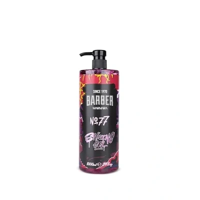 Abbildung von BARBER MARMARA Rasiergel Männer No.77 Herren transparent 1000ml Shaving Gel Men präzise Rasur der Bartkonturen Schäumt nicht Kühlt die Haut mit Pumpenspender bartpflege