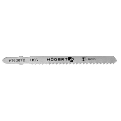 Abbildung von Högert Technik 5 x Stichsägeblatt für Metallschnitte Gesamtlänge: 100 mm 8 TPI Aus HSS Stahl die Bearbeitung von metallischen Werkstoffen, Stahl, Aluminium und Plastik