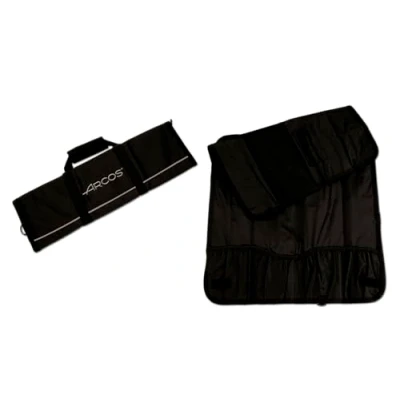 Abbildung von Arcos Messer Roll Bag Rolltasche zu 8 Stück 100% Polyester 500 x 510 mm Farbe Schwarz (Messer Nicht ENTHALTEN)